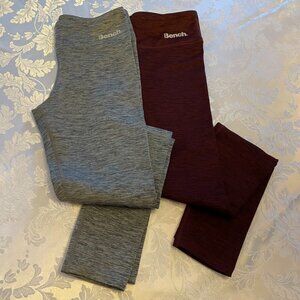 Bench leggings 2 pairs Grey and and Burgandy size S